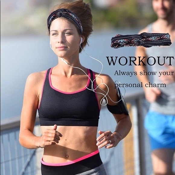 🏝Red White & Blue Boho Bandana Print Headband - Picture 6 of 8